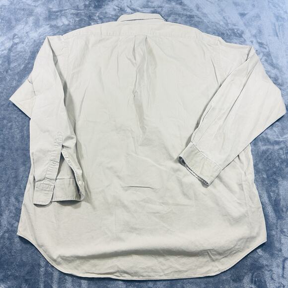 Ralph Lauren Polo Shirt Men’s‎ XL Beige Button Down Long Sleeve Preppy - Picture 6 of 10